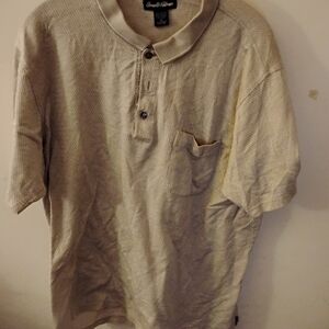 Arnold Palmer Light Tan Brown Short Sleeves Cotton Golf Polo Shirt Men’s Size XL